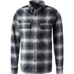 Tommy Hilfiger Hemd MW0MW21550/0MD Regular Fit, Baumwolle, Grau kariert, Grau