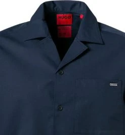 HUGO Hemd Ellino 50468010/405 Kurzarmhemd, Straight Fit, Dunkelblau -hemdenverkauf 384410 norm2