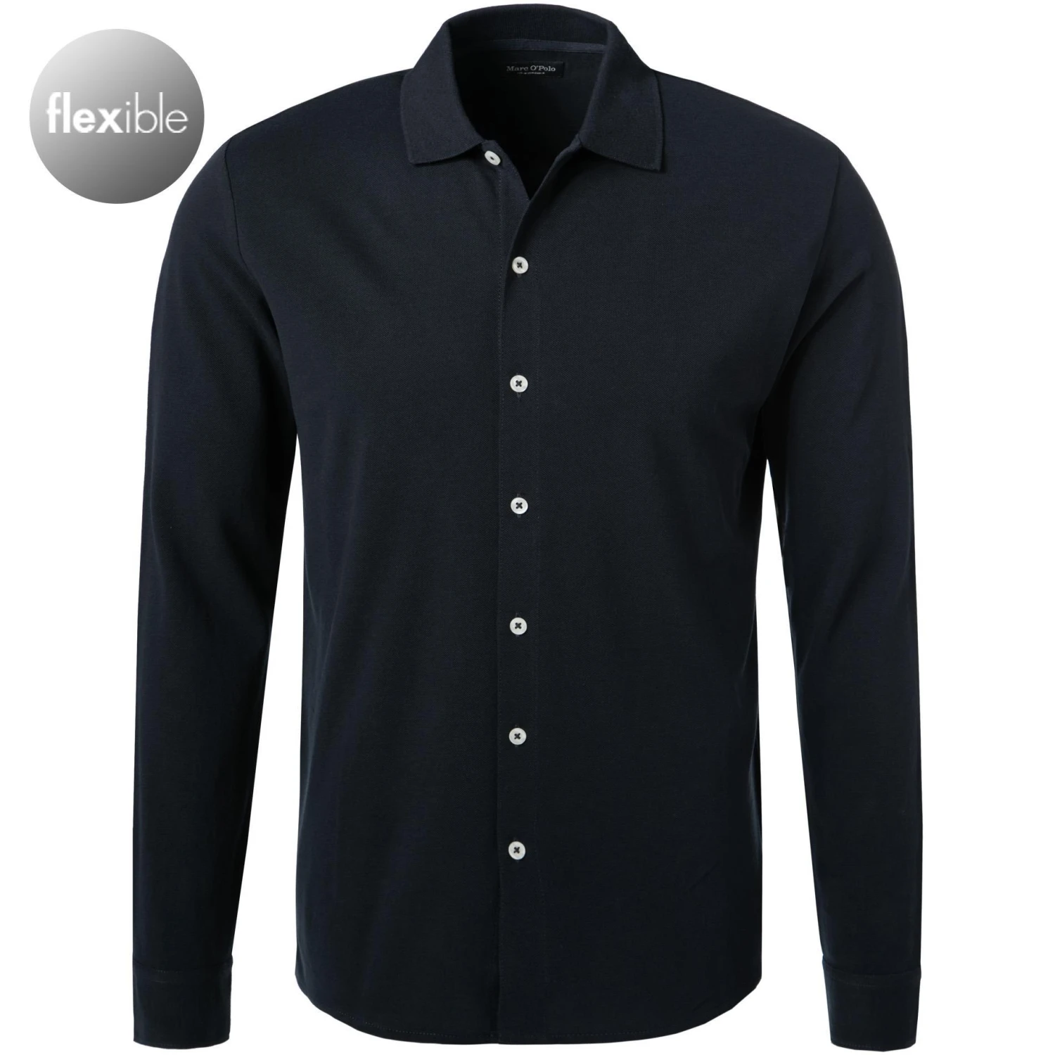 Marc O'Polo Hemd M21 2047 55024/898 Jersey-Piqué, Navy 1 Marc O'Polo Hemd M21 2047 55024/898 Jersey-Piqué, Navy