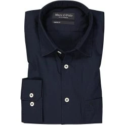 Marc O'Polo Hemd 221 7206 42388/898 Shaped Fit, Bio Baumwolle, Navy