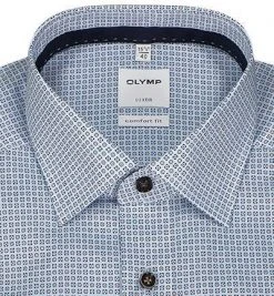 OLYMP Luxor Comfort Fit 1130/14/28 Hemd, Baumwolle, Blau-braun gemustert, Braun -hemdenverkauf 384516 norm2