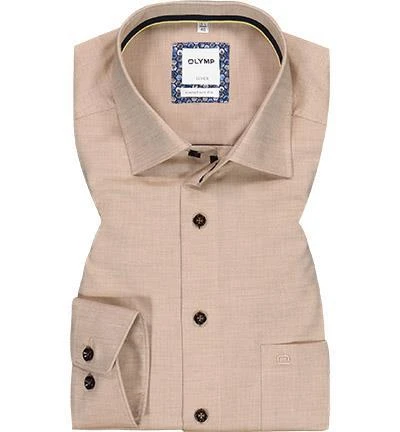 OLYMP Luxor Comfort Fit 1024/14/28 Hemd, Baumwolle, Braun 2 OLYMP Luxor Comfort Fit 1024/14/28 Hemd, Baumwolle, Braun – Bild 2