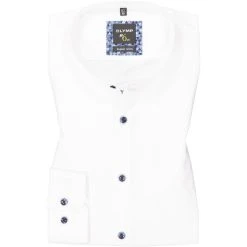 OLYMP No. Six Super Slim 2546/14/00 Hemd, Super Slim Fit, Baumwolle, Weiß