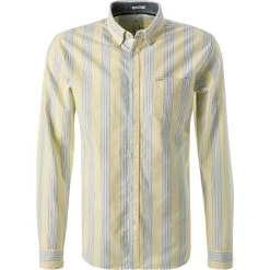Pepe Jeans Hemd Porter PM307456/022 Regular Fit, Baumwolle, Gelb gestreift, Gelb