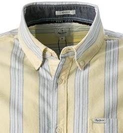 Pepe Jeans Hemd Porter PM307456/022 Regular Fit, Baumwolle, Gelb gestreift, Gelb -hemdenverkauf 384550 norm2