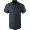 BOSS Hemd Rash 50467417/404 Kurzarmhemd, Regular Fit, Reines Leinen, Dunkelblau