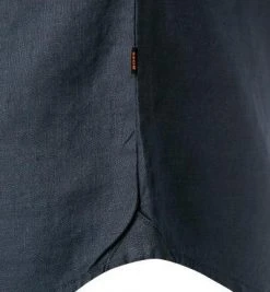 BOSS Hemd Rash 50467417/404 Kurzarmhemd, Regular Fit, Reines Leinen, Dunkelblau -hemdenverkauf 384637 norm3