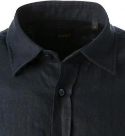 BOSS Hemd Relegant 50467317/404 Regular Fit, Reines Leinen, Dunkelblau -hemdenverkauf 384640 norm2