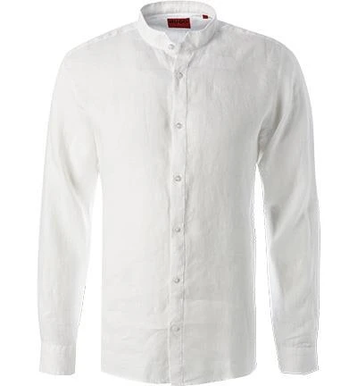 HUGO Hemd Elvorini 50450761/199 Extra Slim Fit, Reines Leinen, Weiß 2 HUGO Hemd Elvorini 50450761/199 Extra Slim Fit, Reines Leinen, Weiß – Bild 2