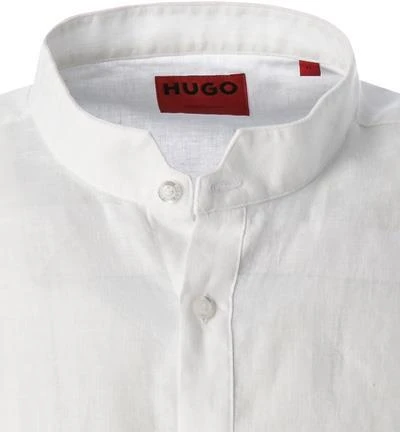 HUGO Hemd Elvorini 50450761/199 Extra Slim Fit, Reines Leinen, Weiß 3 HUGO Hemd Elvorini 50450761/199 Extra Slim Fit, Reines Leinen, Weiß – Bild 3