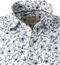 FIL NOIR Hemd Angelo 60200/35 Shaped Fit, Baumwolle CO2-Neutral, Navy-orange gemustert, Navy-orange -hemdenverkauf 384708 norm2