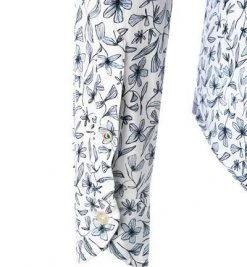 FIL NOIR Hemd Angelo 60200/35 Shaped Fit, Baumwolle CO2-Neutral, Navy-orange gemustert, Navy-orange -hemdenverkauf 384708 norm3