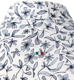 FIL NOIR Hemd Angelo 60200/35 Shaped Fit, Baumwolle CO2-Neutral, Navy-orange gemustert, Navy-orange -hemdenverkauf 384708 norm4