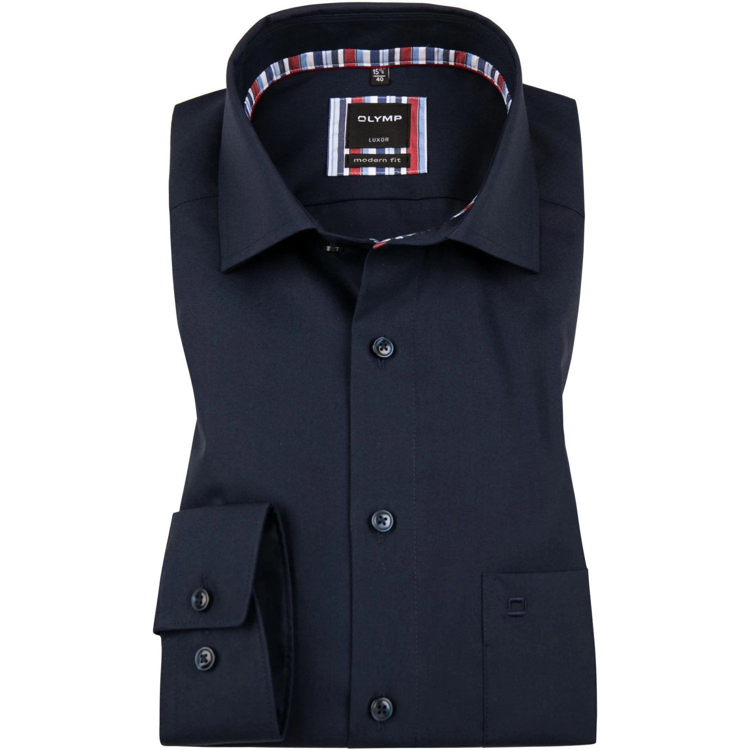OLYMP Luxor Modern Fit 1334/14/08 Hemd, Baumwolle, Dunkelblau, Kobalt 1 OLYMP Luxor Modern Fit 1334/14/08 Hemd, Baumwolle, Dunkelblau, Kobalt