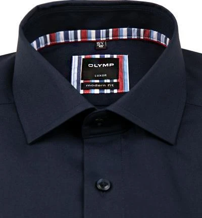 OLYMP Luxor Modern Fit 1334/14/08 Hemd, Baumwolle, Dunkelblau, Kobalt 3 OLYMP Luxor Modern Fit 1334/14/08 Hemd, Baumwolle, Dunkelblau, Kobalt – Bild 3