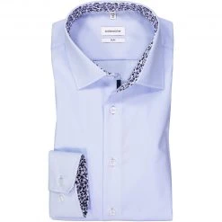 Seidensticker Hemd 653480/14 Slim Fit, Baumwolle, Hellblau