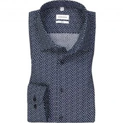 Seidensticker Hemd 653460/19 Slim Fit, Baumwolle, Dunkelblau-weiß gemustert, Dunkelblau