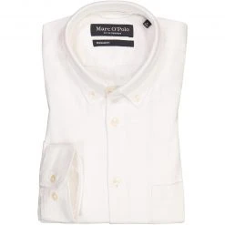 Marc O'Polo Hemd M21 7242 42414/100 Regular Fit, Baumwolle, Weiß