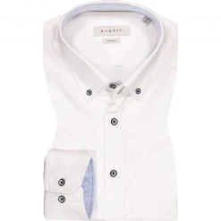 hemdenverkauf 36 bugatti Hemd 9350/18500/10 Modern Fit, Twill, Weiß