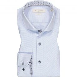 hemdenverkauf 34 bugatti Hemd 9950/18502/320 Modern Fit, Baumwolle, Hellblau-weiß, Hellblau