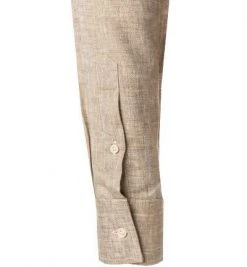 KARL LAGERFELD Hemd 605000/60/521667/550 Reines Leinen, Greige meliert, Olive -hemdenverkauf 385231 norm3
