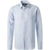 KARL LAGERFELD Hemd 605000/60/521667/620 Reines Leinen, Hellblau meliert, Hellblau