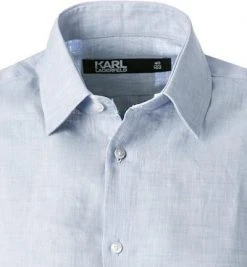 KARL LAGERFELD Hemd 605000/60/521667/620 Reines Leinen, Hellblau meliert, Hellblau -hemdenverkauf 385232 norm2