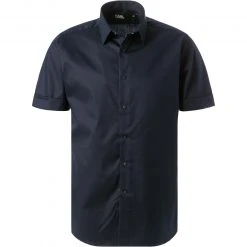 KARL LAGERFELD Hemd 605500/61/521699/690 Kurzarmhemd, Baumwolle, Nachtblau