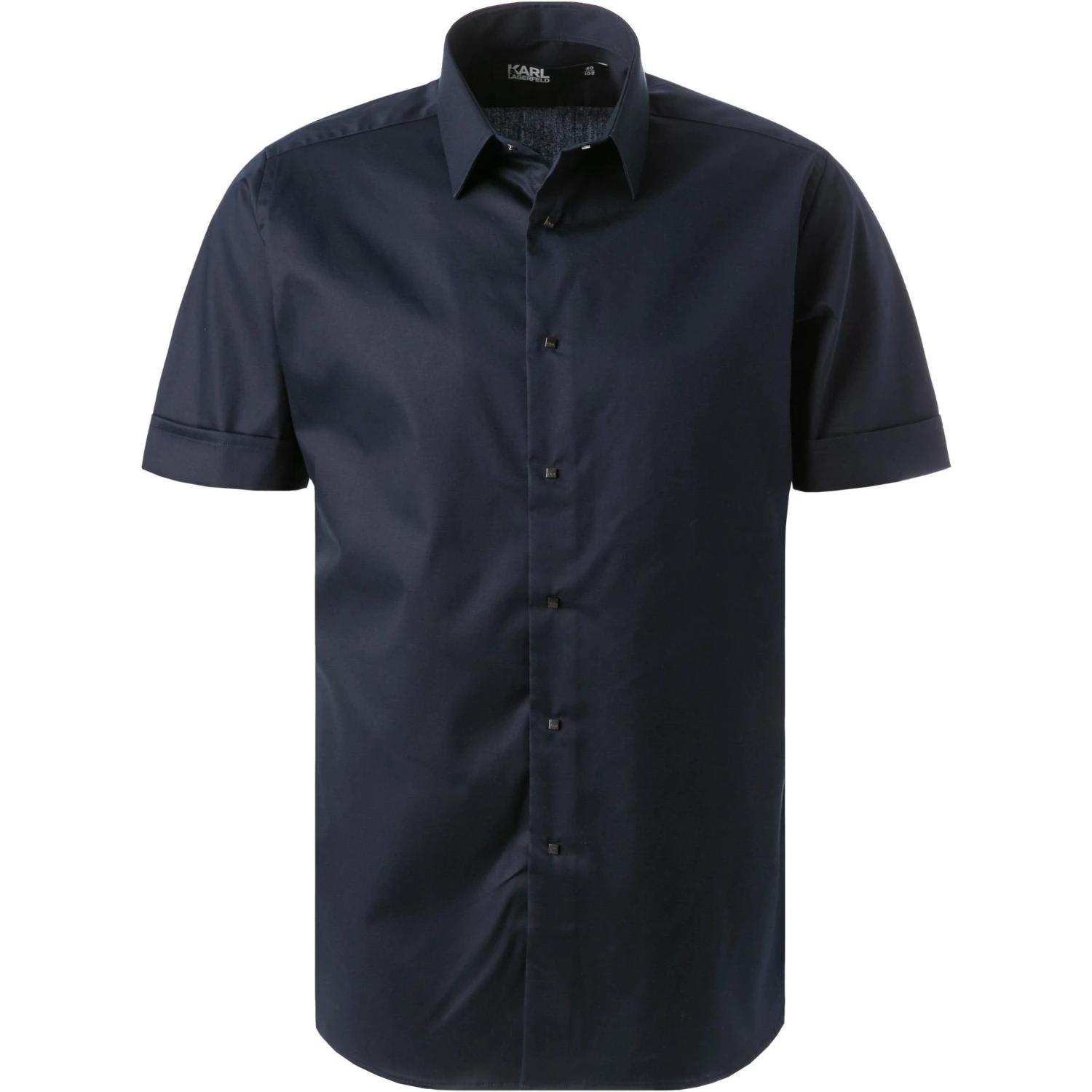 KARL LAGERFELD Hemd 605500/61/521699/690 Kurzarmhemd, Baumwolle, Nachtblau 1 KARL LAGERFELD Hemd 605500/61/521699/690 Kurzarmhemd, Baumwolle, Nachtblau