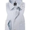 OLYMP Hemd Luxor Modern Fit EL 0316/69/11 Baumwolle, Extra langer Arm, Blau-weiß kariert, Blau