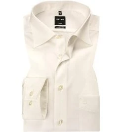 OLYMP Luxor EL69 Modern Fit 0300/69/21 Hemd, Baumwolle, Extra langer Arm, Creme