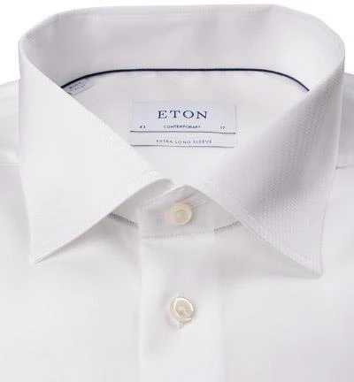 ETON Contemporary Fit EL 3000/79313/00 Hemd, Baumwolle, Extra langer Arm, Weiß, Weiss 2 ETON Contemporary Fit EL 3000/79313/00 Hemd, Baumwolle, Extra langer Arm, Weiß, Weiss – Bild 2