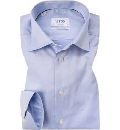 ETON Contemporary Fit EL 3000/79313/21 Hemd, Baumwolle, Extra langer Arm, Bleu, Blue