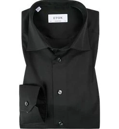 ETON Contemporary Fit 3000/79311/18 Hemd, Twill, Schwarz