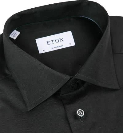 ETON Contemporary Fit 3000/79311/18 Hemd, Twill, Schwarz 2 ETON Contemporary Fit 3000/79311/18 Hemd, Twill, Schwarz – Bild 2