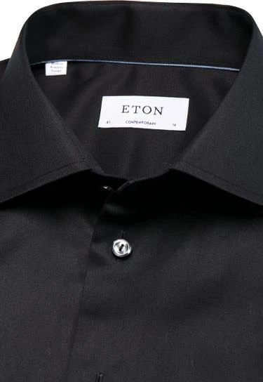 ETON Contemporary Fit 3000/79311/18 Hemd, Twill, Schwarz 3 ETON Contemporary Fit 3000/79311/18 Hemd, Twill, Schwarz – Bild 3