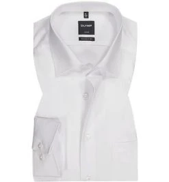 OLYMP Hemd Luxor Modern Fit EL 0300/72/00 Popeline, Extra langer Arm, Weiß