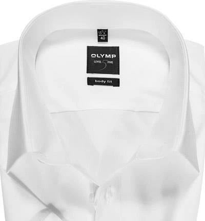 OLYMP Hemd Level Five Body Fit 6090/12/00 Kurzarmhemd, Popeline, Weiß 2 OLYMP Hemd Level Five Body Fit 6090/12/00 Kurzarmhemd, Popeline, Weiß – Bild 2