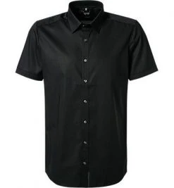 OLYMP Hemd Level Five Body Fit 6090/12/68 Kurzarmhemd, Popeline, Schwarz