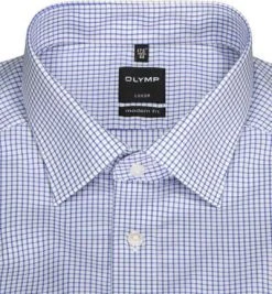 OLYMP Hemd Luxor Modern Fit 0328/64/15 Popeline, Blau-weiß kariert, Blau 6 OLYMP Hemd Luxor Modern Fit 0328/64/15 Popeline, Blau-weiß kariert, Blau -hemdenverkauf 75605 norm2