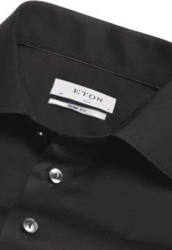 ETON Slim Fit Kent 3000/79511/18 Hemd, Twill, Schwarz -hemdenverkauf 77299 norm3