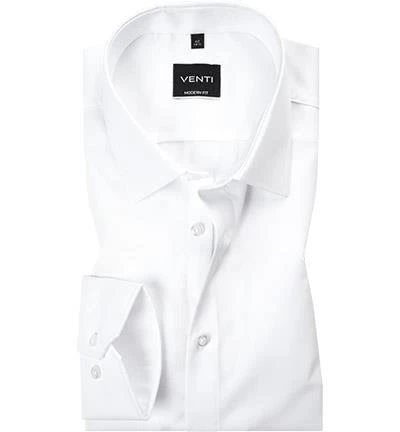 Venti Modern Fit Kent 001480/0 Hemd, Popeline, Weiß 3 Venti Modern Fit Kent 001480/0 Hemd, Popeline, Weiß – Bild 3