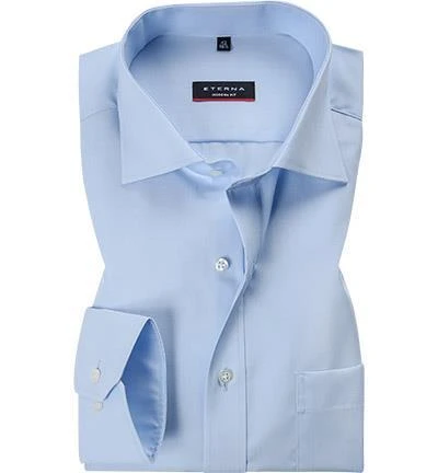 ETERNA modern fit Kent 1100/X187/10 Hemd, Popeline, Hellblau 1 ETERNA modern fit Kent 1100/X187/10 Hemd, Popeline, Hellblau