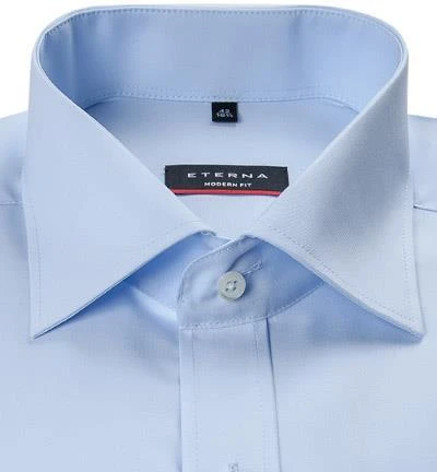 ETERNA modern fit Kent 1100/X187/10 Hemd, Popeline, Hellblau 2 ETERNA modern fit Kent 1100/X187/10 Hemd, Popeline, Hellblau – Bild 2