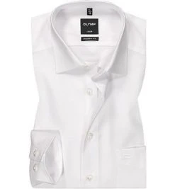 OLYMP Hemd Luxor Modern Fit EK 0300/58/00 Popeline, Extra kurzer Arm, Weiß