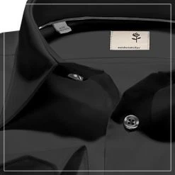 Seidensticker Hemd 021000/84 Shaped Fit, Popeline, Schwarz