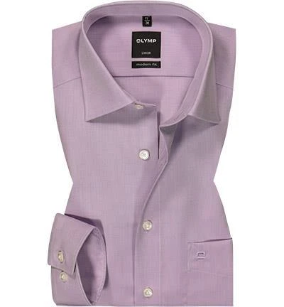 OLYMP Hemd Luxor Modern Fit 0304/64/71 Chambray, Flieder, Altrose 1 OLYMP Hemd Luxor Modern Fit 0304/64/71 Chambray, Flieder, Altrose