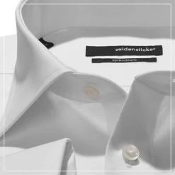 Seidensticker Modern Kent UMA 001007/01 Hemd, Modern Fit, Popeline, Weiß