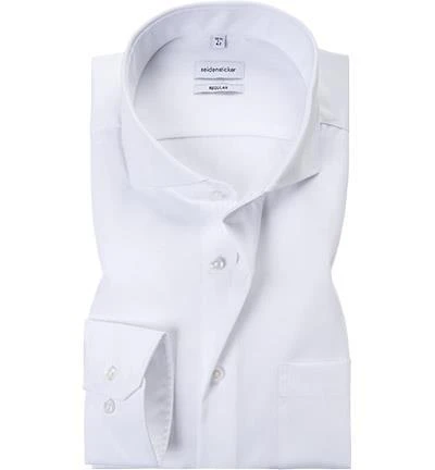 Seidensticker Modern Hai 0014/01 Hemd, Regular Fit, Baumwollel, Weiß 3 Seidensticker Modern Hai 0014/01 Hemd, Regular Fit, Baumwollel, Weiß – Bild 3