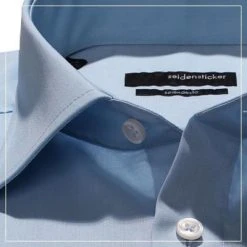 Seidensticker Modern Kent 0001/48 Kurzarmhemd, Modern Fit, Baumwolle, Hellblau